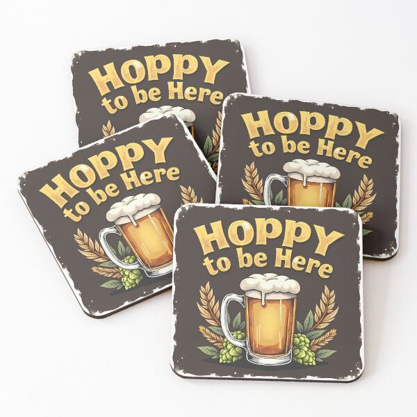 Item preview,  Hoppy to Be Here – Funny Beer Lover Hop Pun Design designed and sold by Jason123za.