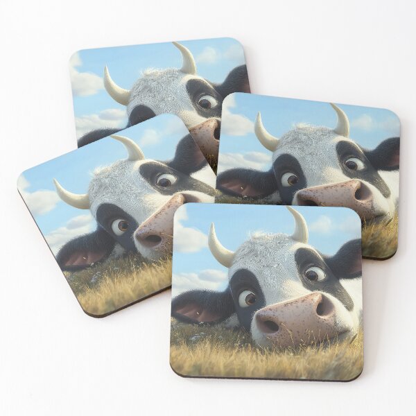 Item preview, Cartoon Black and White Cow designed and sold by thewandswant.