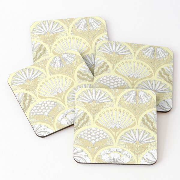 Item preview, Petal Imprints - Block Print Florals L-Lemon designed and sold by Carina Parry Studios.