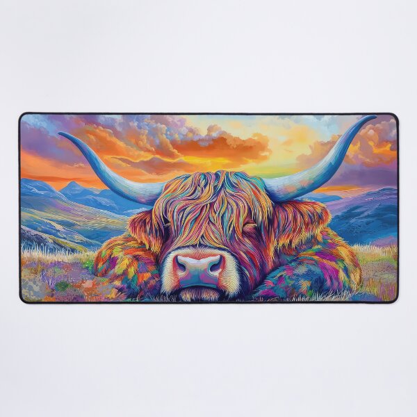 Item preview, Colourful Highland Cow designed and sold by thewandswant.
