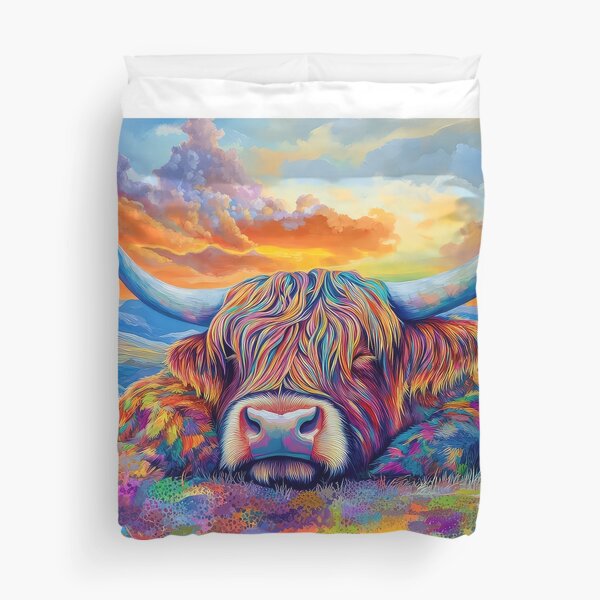 Item preview, Colourful Highland Cow designed and sold by thewandswant.