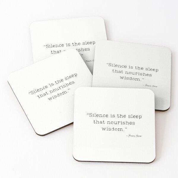 Item preview, A Quote about Silence by Francis Bacon designed and sold by Poemit.
