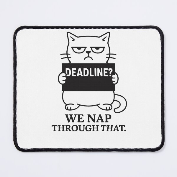 Item preview, Deadline? We Nap Through That – Funny Laptop Skin for Remote Workers – Minimalist Humor Design designed and sold by JustMeditateIt.