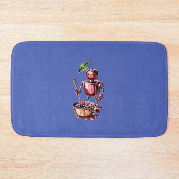 Item preview, Cherry-Powered Robot Chef – Whimsical Watercolor Art designed and sold by Verycutethings.