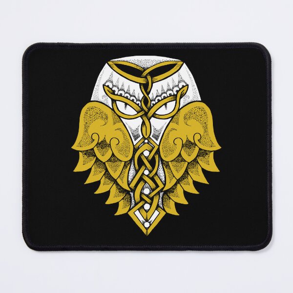 Item preview, Celtic Knot Dotwork Owl - White&Gold designed and sold by BassInstinct.