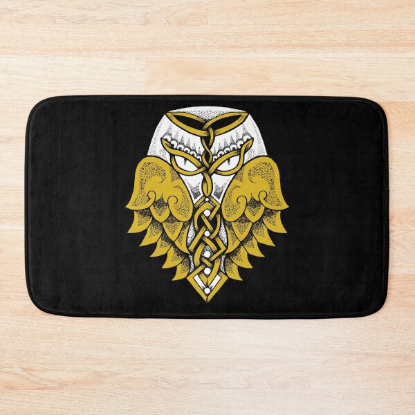 Item preview, Celtic Knot Dotwork Owl - White&Gold designed and sold by BassInstinct.