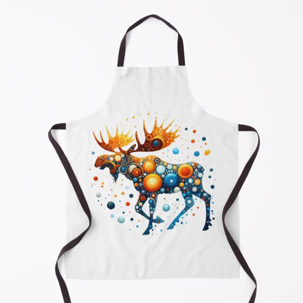 Item preview, Magnificent Moose in Gold and Blue by heidiannemorris © designed and sold by FOLK ART FUSION by heidiannemorris.