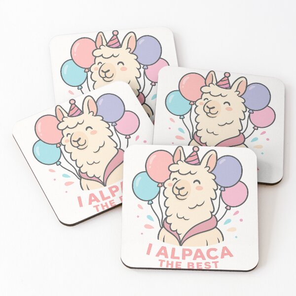Item preview, “I Alpaca The Best” Party Alpaca | Cute Pastel Balloon Cartoon Design designed and sold by Tarn.