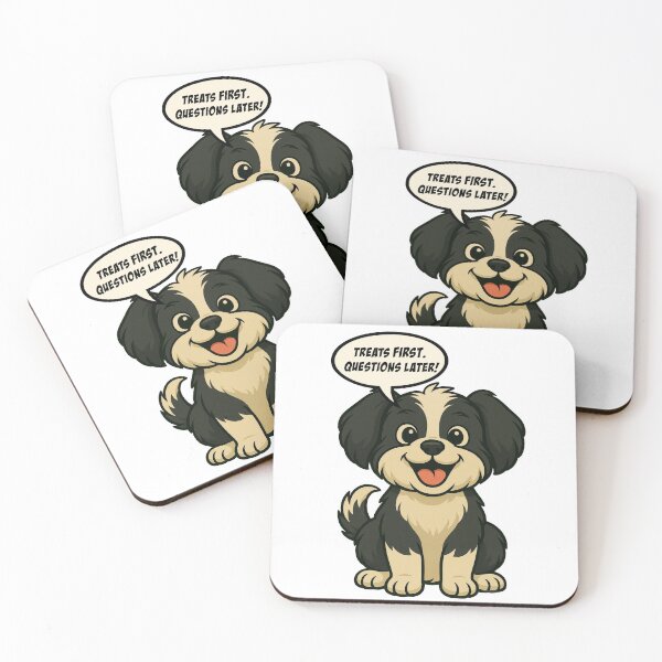 Item preview, Funny Shih Tzu Cartoon – “Treats First. Questions Later!” Dog Art designed and sold by TMPender.