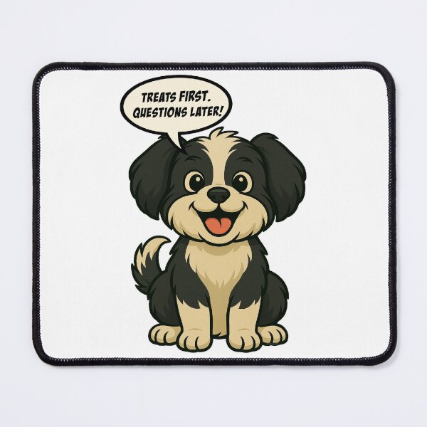 Item preview, Funny Shih Tzu Cartoon – “Treats First. Questions Later!” Dog Art designed and sold by TMPender.