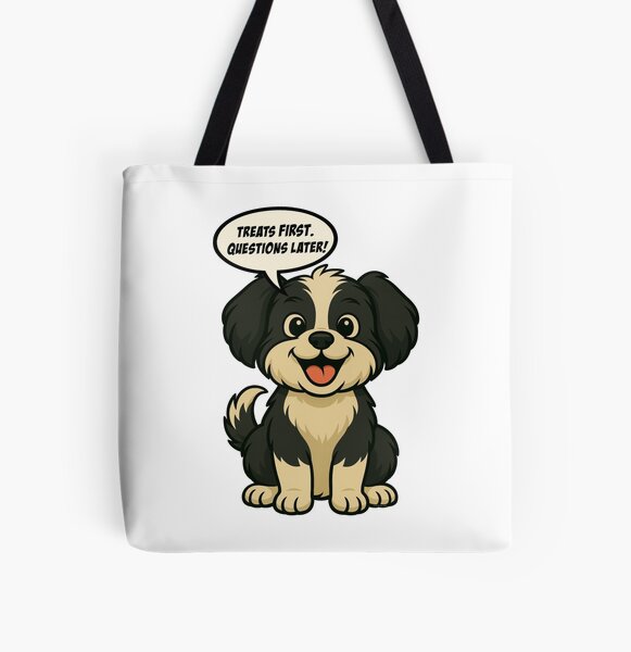 Item preview, Funny Shih Tzu Cartoon – “Treats First. Questions Later!” Dog Art designed and sold by TMPender.