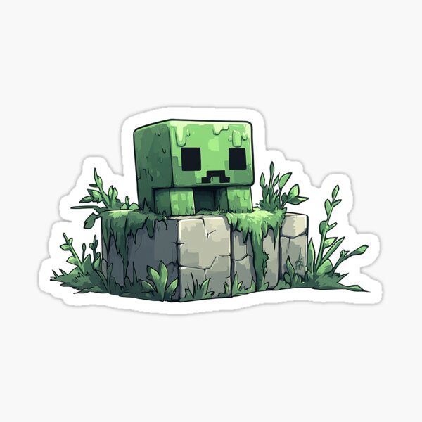Artikel-Vorschau von Minecraft Creeper Designstein im Pixel-Stil, designt und verkauft von Mileroy.