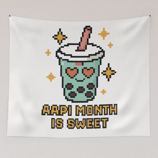 Item preview, Mint Pixel Boba Celebrating AAPI Month designed and sold by Places On Earth.