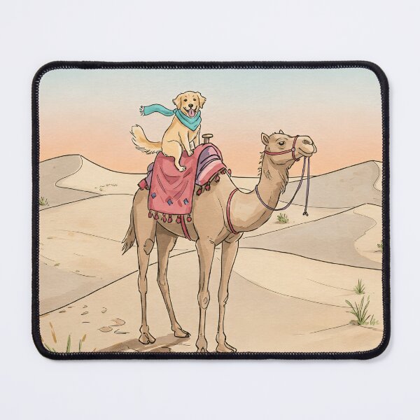 Item preview, Desert Dog Ride – Watercolor Adventure in Abu Dhabi designed and sold by Simple_Lines2025.
