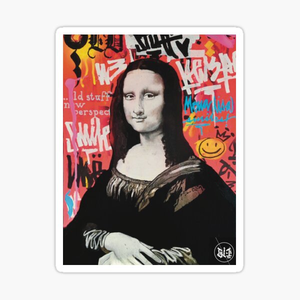 Mona Lisa Smiles – Street Art Remix Sticker
