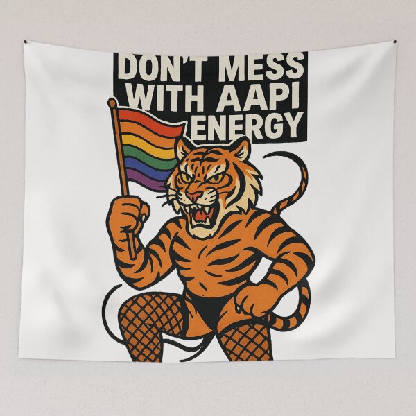 Item preview, Don’t Mess with AAPI Energy Fierce Tiger designed and sold by Places On Earth.