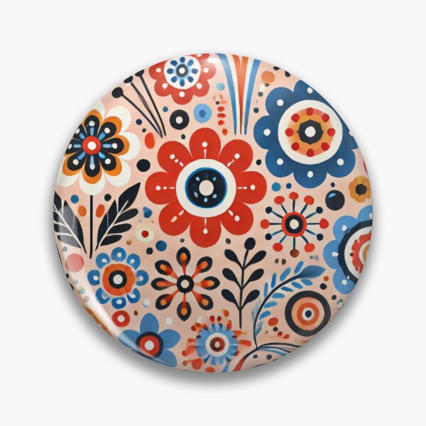Item preview, Daisy Delight Scandinavian Folk Art by heidiannemorris © designed and sold by FOLK ART FUSION.