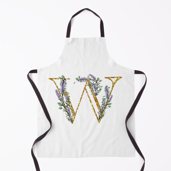 Item preview, The Alphabet | The letter “W” | romantic Eucalyptus and Lavender floral illustration | floral Monogram | gold glitter alphabet designed and sold by hollycooper.