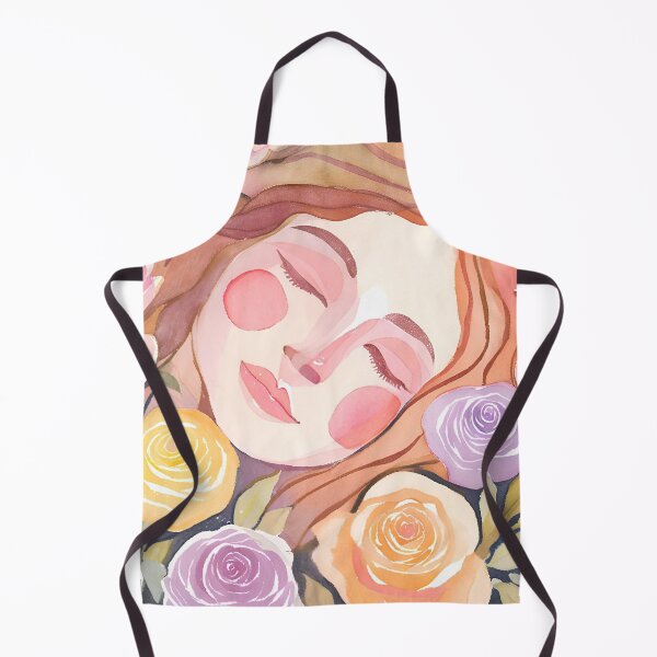 Item preview, Dreamy Woman Surrounded by Roses – Watercolor Illustration designed and sold by Gioia-JJ.