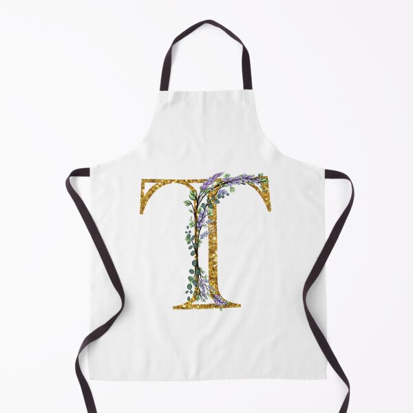 Item preview, The Alphabet | The letter “T”| romantic Eucalyptus and Lavender floral illustration | floral Monogram | gold glitter alphabet designed and sold by hollycooper.