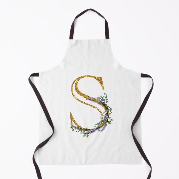Item preview, The Alphabet | The letter “S” | romantic Eucalyptus and Lavender floral illustration | floral Monogram | gold glitter alphabet designed and sold by hollycooper.