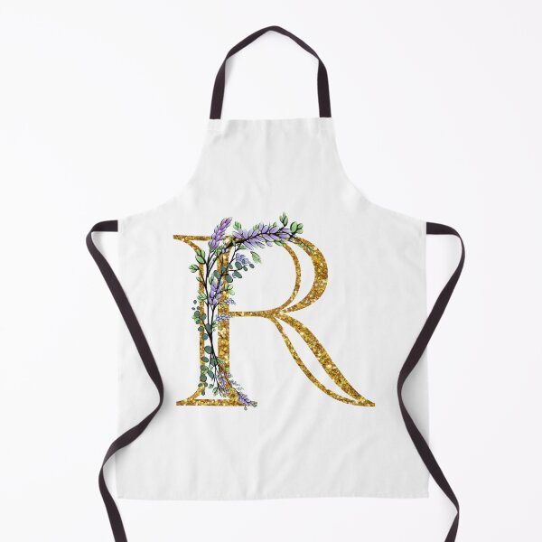 Item preview, The Alphabet | The letter “R” | romantic Eucalyptus and Lavender floral illustration | floral Monogram | gold glitter alphabet designed and sold by hollycooper.