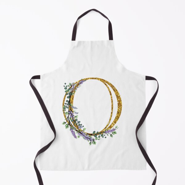 Item preview, The Alphabet | The letter “O”| romantic Eucalyptus and Lavender floral illustration | floral Monogram | gold glitter alphabet designed and sold by hollycooper.
