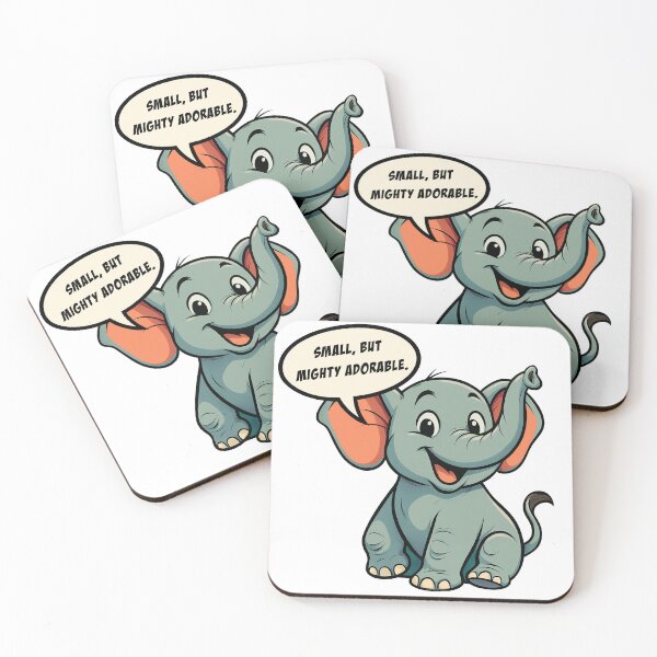 Item preview, Cute Baby Elephant – Small but Mighty Adorable Cartoon illustration designed and sold by TMPender.