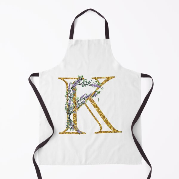 Item preview, The Alphabet | The letter “K” | romantic Eucalyptus and Lavender floral illustration | floral Monogram | gold glitter alphabet designed and sold by hollycooper.