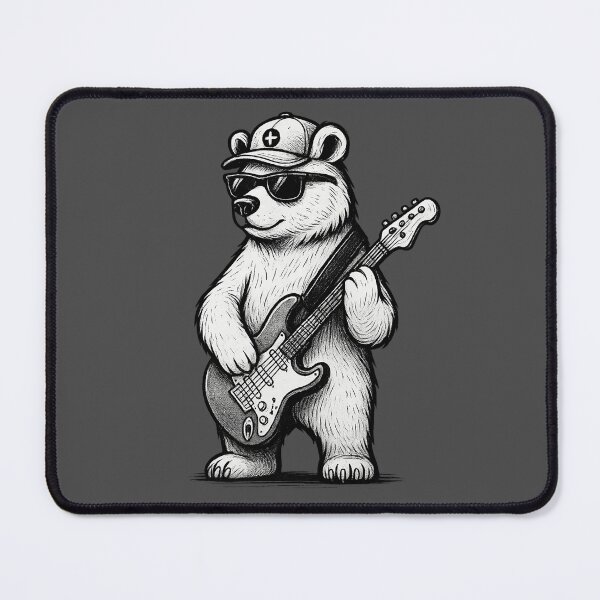 Item preview, Cool Guitar Bear | Street Art Rocker Animal Design designed and sold by Ironzoulz.