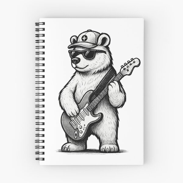 Item preview, Cool Guitar Bear | Street Art Rocker Animal Design designed and sold by Ironzoulz.