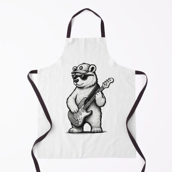 Item preview, Cool Guitar Bear | Street Art Rocker Animal Design designed and sold by Ironzoulz.