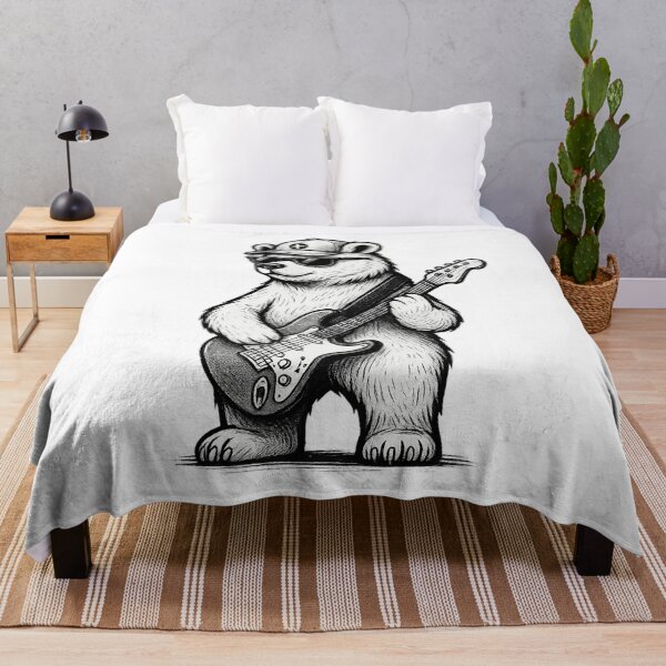 Item preview, Cool Guitar Bear | Street Art Rocker Animal Design designed and sold by Ironzoulz.