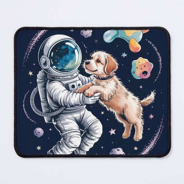 Item preview, Spaceman and Puppy – Cosmic Friendship in Orbit designed and sold by Sepinik.