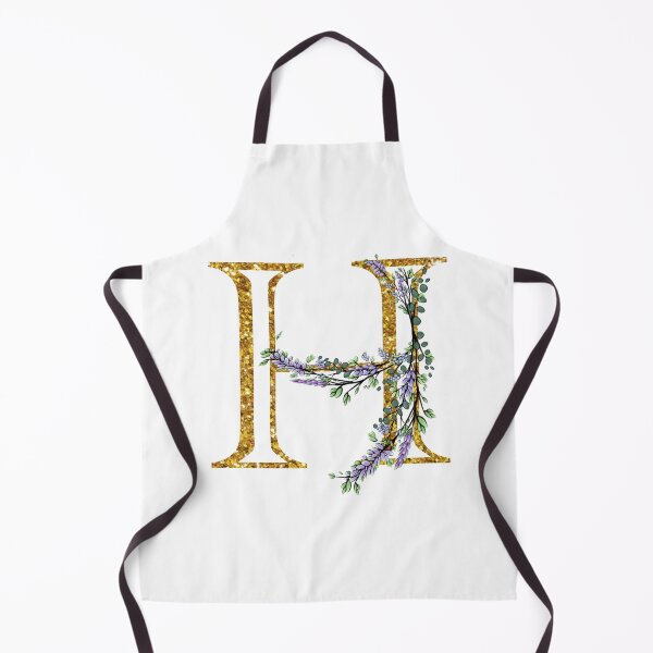 Item preview, The Alphabet | The letter “H” | romantic Eucalyptus and Lavender floral illustration | floral Monogram | gold glitter alphabet designed and sold by hollycooper.
