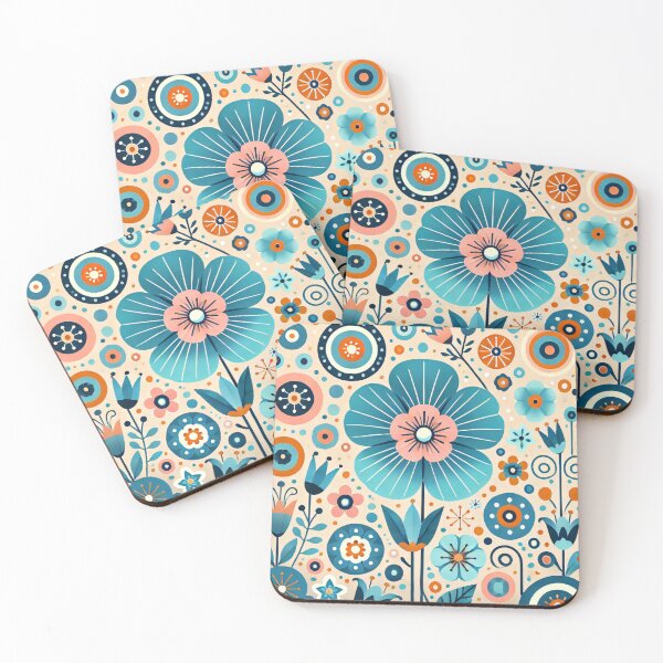 Item preview, Viola Floral Fireworks Scandinavian Folk Art by heidiannemorris © designed and sold by FOLK ART FUSION by heidiannemorris.