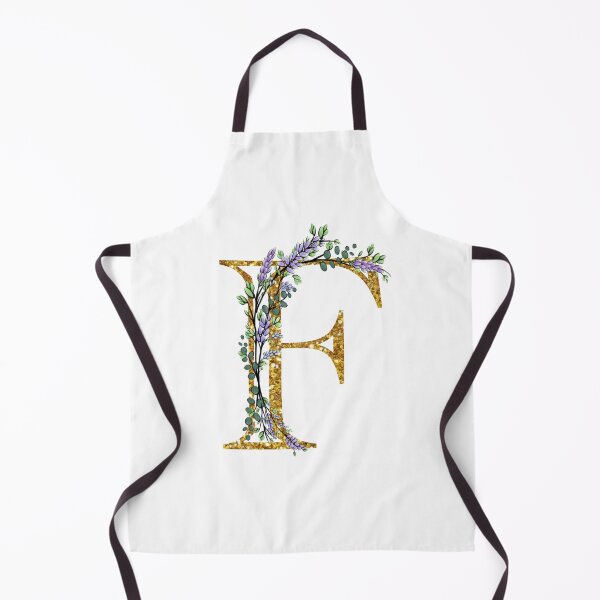 Item preview, The Alphabet | The letter “F”| romantic Eucalyptus and Lavender floral illustration | floral Monogram | gold glitter alphabet designed and sold by hollycooper.