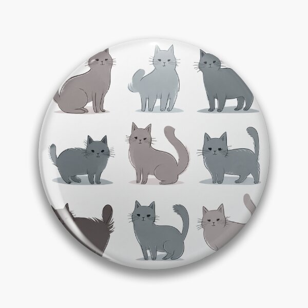 Item preview, Cute cats (grey) designed and sold by maggiehuth.