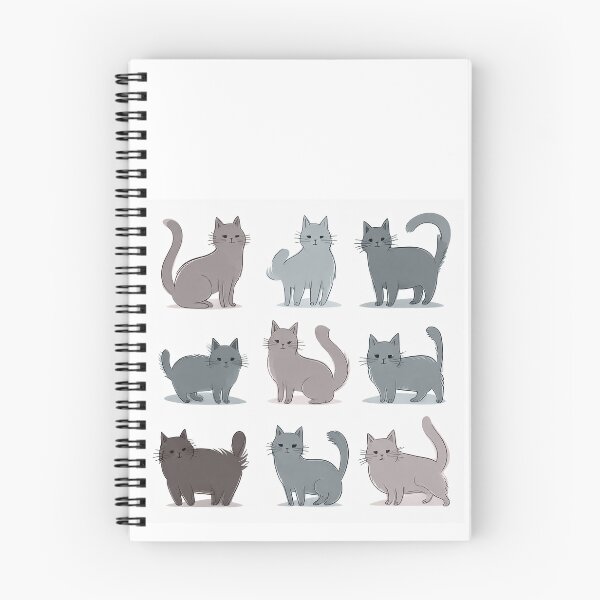 Item preview, Cute cats (grey) designed and sold by maggiehuth.