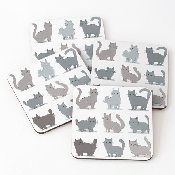 Item preview, Cute cats (grey) designed and sold by maggiehuth.