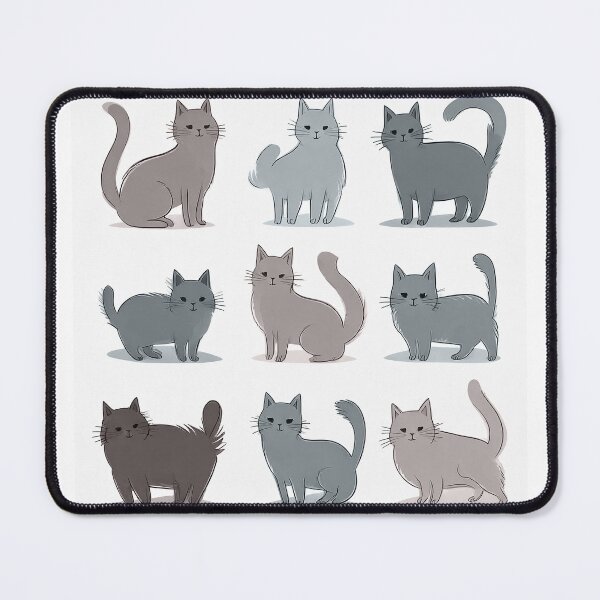 Item preview, Cute cats (grey) designed and sold by maggiehuth.