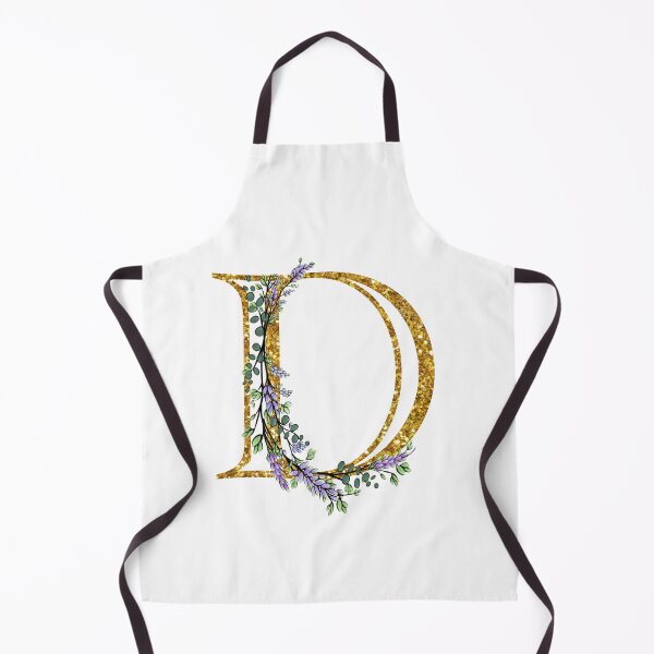 Item preview, The Alphabet | The letter “D” | romantic Eucalyptus and Lavender floral illustration | floral Monogram | gold glitter alphabet designed and sold by hollycooper.