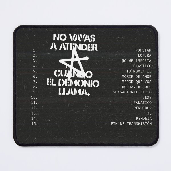 Item preview, NO VAYAS A ATENDER CUANDO EL DEMONIO LLAMA - tracklist designed and sold by EquipoItalia.
