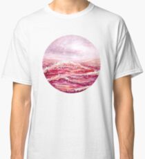 Pink Sea - Round - Watercolour Painting Classic T-Shirt