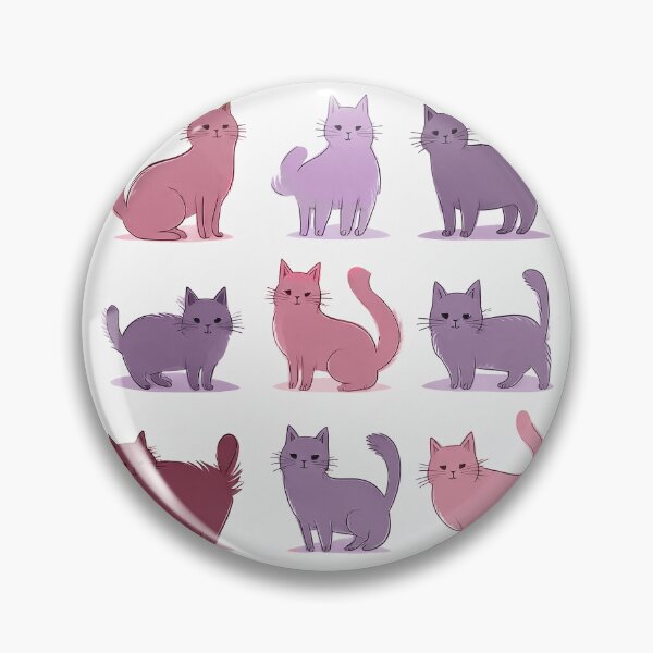 Item preview, Cute cats (purple) designed and sold by maggiehuth.