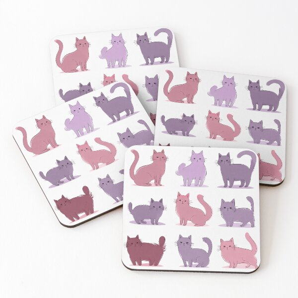 Item preview, Cute cats (purple) designed and sold by maggiehuth.
