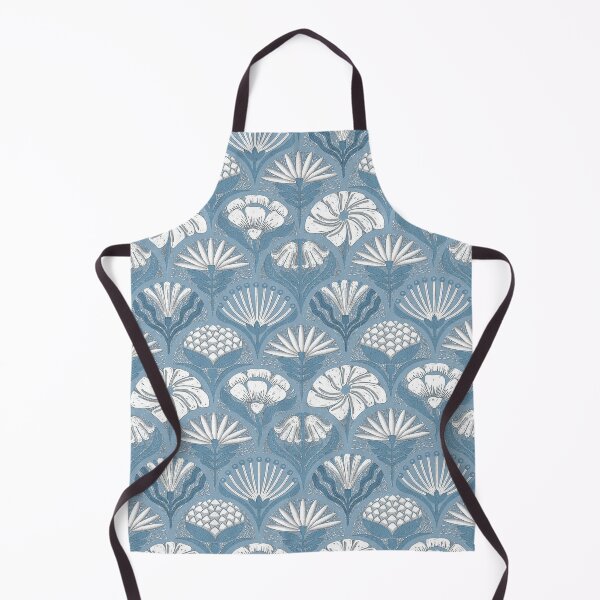 Item preview, Petal Imprints - Block Print Florals P-Glacier designed and sold by Carina Parry Studios.