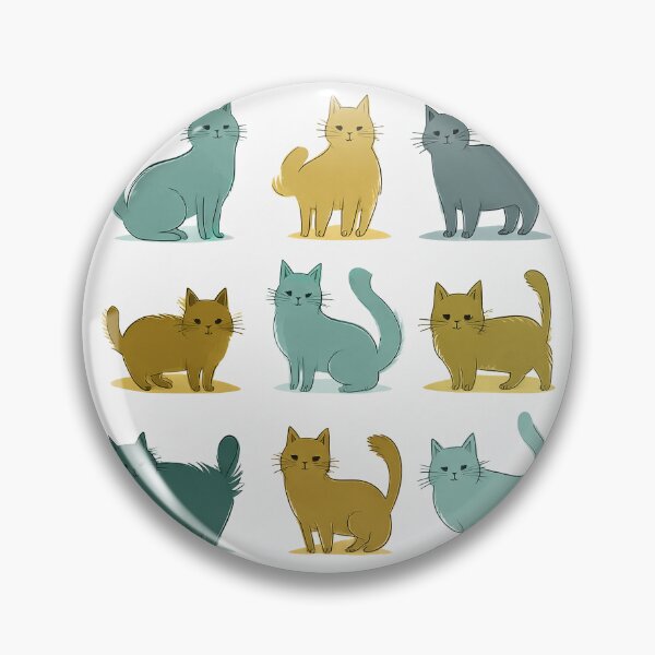 Item preview, Cute cats (green) designed and sold by maggiehuth.