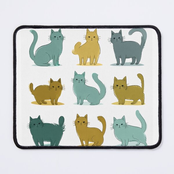 Item preview, Cute cats (green) designed and sold by maggiehuth.