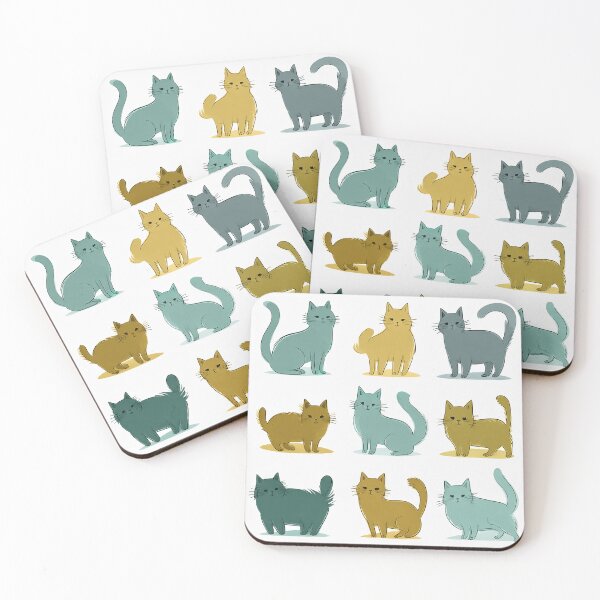 Item preview, Cute cats (green) designed and sold by maggiehuth.